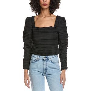 Seraphina Womens  Pleated Blouse, Black